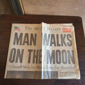 7/21/69 Miami Herald Man Walks on Moon